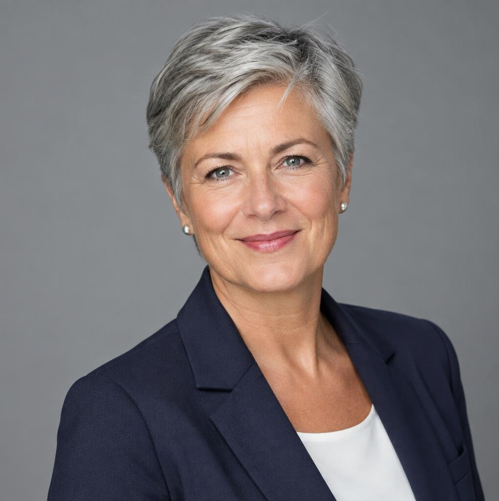 Portrait of a professional European woman in her 50s smiling