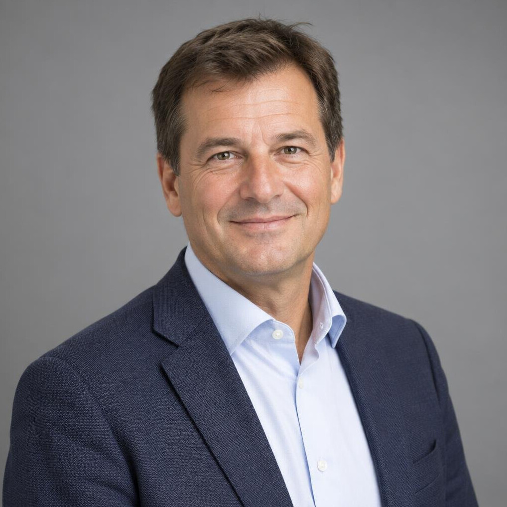 Portrait of a professional European man in his 50s smiling